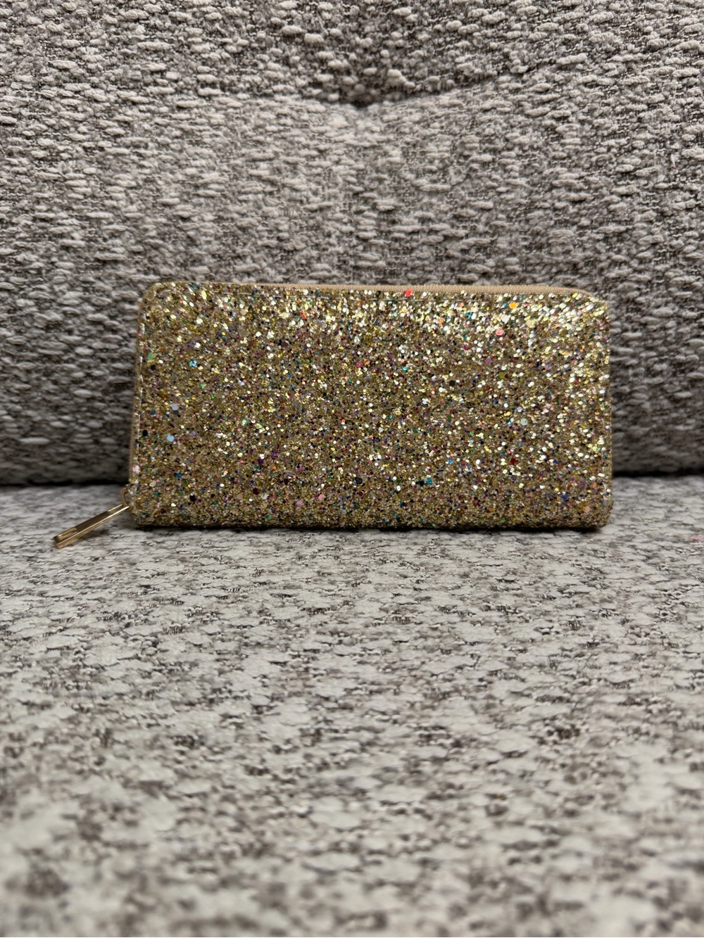 Glitter Wallet – Gold Sparkle